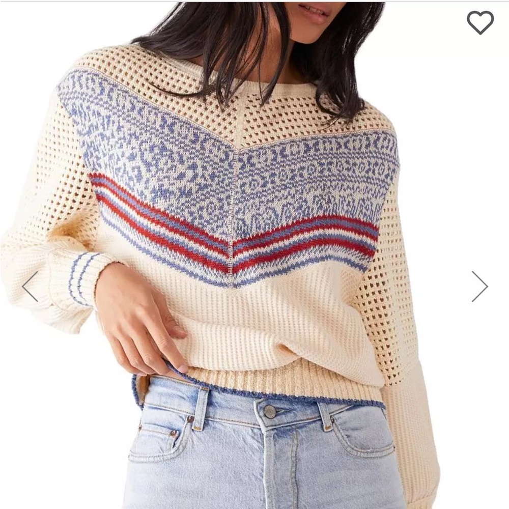 Free People Geo Party Pullover sweater size Medium